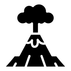 Volcano eruption icon. 