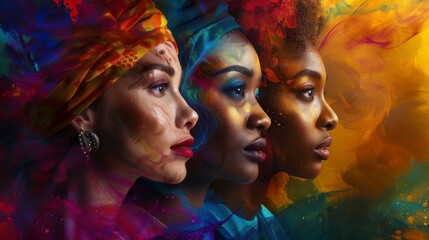 beautiful afro women portrait