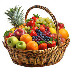 Naklejka na ściany i meble Illustration of basket of mixed fruits