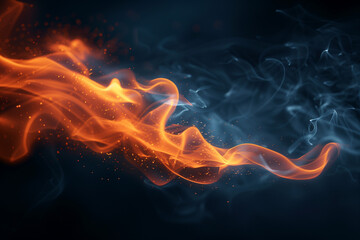 fire flames on black