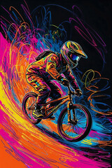 Olympic - BMX Racing Illustration Sketch