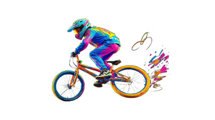 Fototapeta premium Olympic - BMX Racing Illustration Sketch