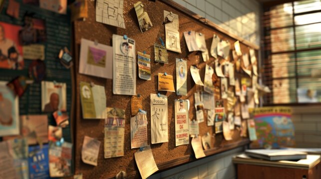 Organized Chaos: A Peek into a Bustling Community Bulletin Board
