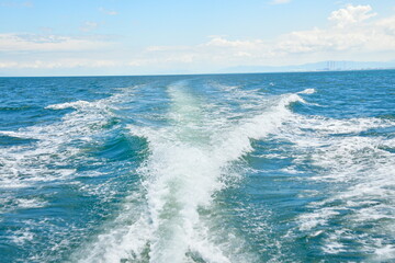 航跡と日本海（新潟県）