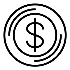 Vector Design Coin Icon Style