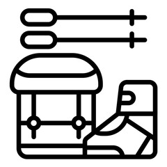 Vector Design Hiking Gear Icon Style