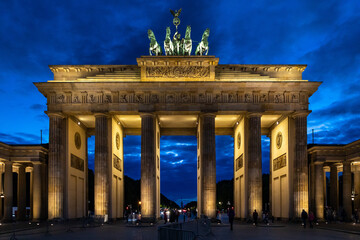 September 2022 -Brandenburg Gat 18th-century gate & landmark with Doric columns and classical...