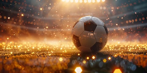 On the stadium. abstract football or soccer backgrounds - obrazy, fototapety, plakaty