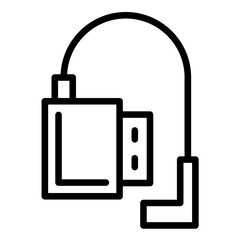 Vector Design Ignition Coil Icon Style