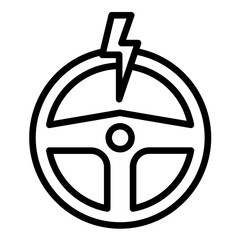 Vector Design Power Steering Icon Style