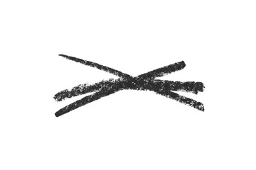 black pencil strokes isolated on transparent background