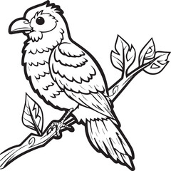 Fototapeta premium Bird coloring pages. Bird outline vector for coloring book