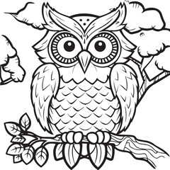 Fototapeta premium Bird coloring pages. Bird outline vector for coloring book