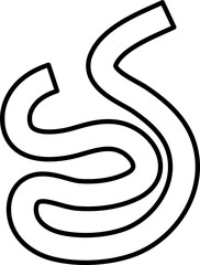 Naklejka premium Lines curved doodle. Design elements