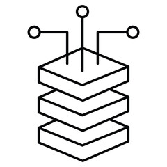 Data Analysis and Insights (Powered by Tech).  Data Transformation (Tech Fueled Change). Data and Tech Synergy (Unlocking Potential).  Editable Stroke Icon.