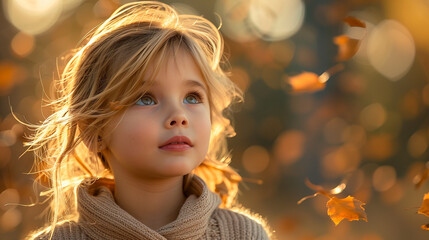 Fototapeta premium portrait of a little girl