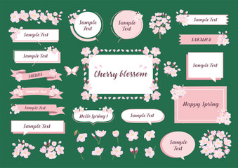 春の桜 フレームイラストセット