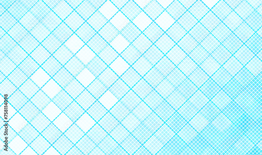 Poster 3d square rhombus mosaic pixels pattern. grid line wireframe pattern background. square mosaic pixel