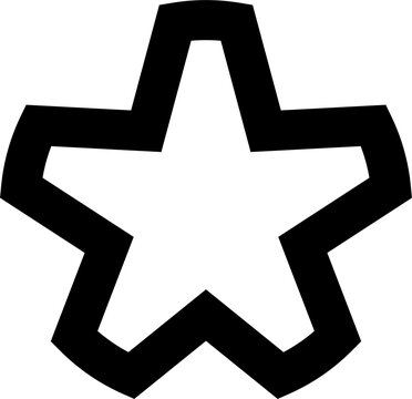 Star bold shape. Element geometric