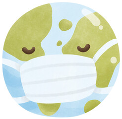 The earth wear mask