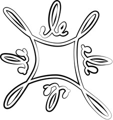 Decorative border set. Floral and vintage