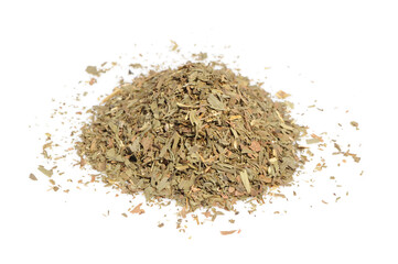 Mixture of Dried Herbs on White Background