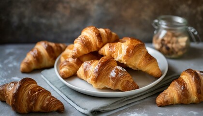 plate of croissants