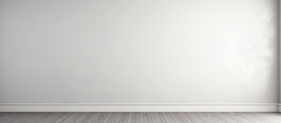 Empty room with white background and grey painted wall - obrazy, fototapety, plakaty