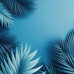Fototapeta na wymiar Collection of tropical leaves,foliage plants in pastel color.Abstract leaf decoration design background, copy space