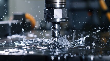 the machining process using a shaped cutter end mill