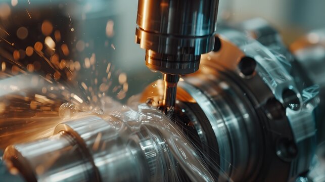 the machining process using a shaped cutter end mill