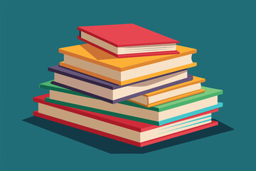 STACK OF BOOK LYING ON THE TABLE SPINES