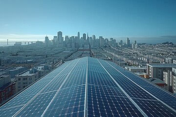 Towering Building Covered in Solar Panels