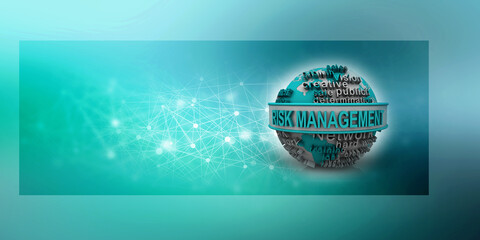 3d rendering globe with risk management