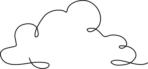 Cloud icon in thin line style