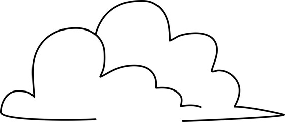 Cloud icon in thin line style