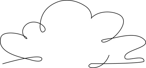 Cloud icon in thin line style