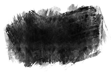 Vintage Grunge Brush Stroke Frame on Black and White Paint Background. hand drawn 