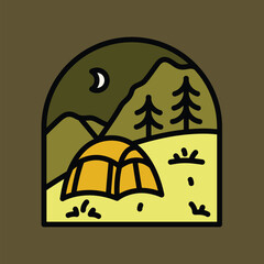 Camping and quiet nature graphic illustration vector art t-shirt design