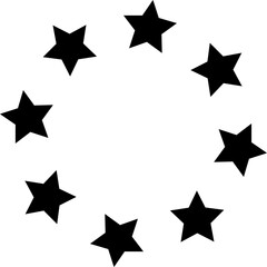 Circle made out of stars. Infographic