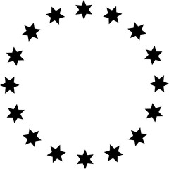 Circle made out of stars. Infographic