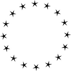 Circle made out of stars. Infographic