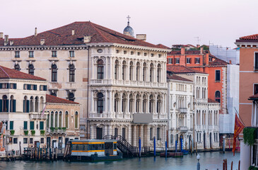 Ca' Rezzonico palace on Grand canal, Venice, Italy