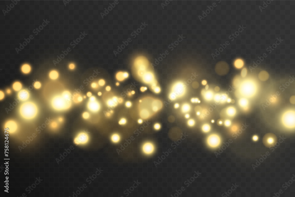Aufkleber blurred shining shiny bokeh on a dark background. festive background.