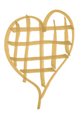 Light brown hearts isolated on transparent background.
