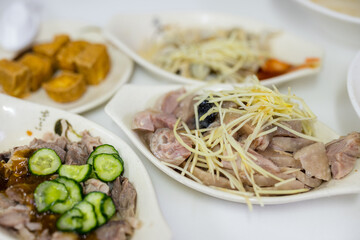 Taiwanese traditional local duck meat in the restaurant - 758124831