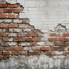 A wall made of damaged bricks