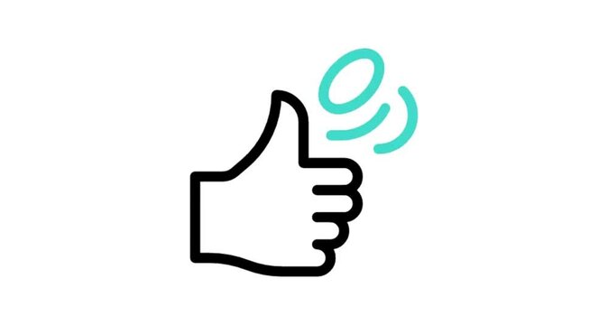 thumb up icon animation video