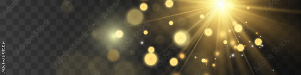 Poster blurred shining shiny bokeh on a dark background. festive background.