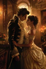 Fotobehang painting of regency era romance © Hew Pallot